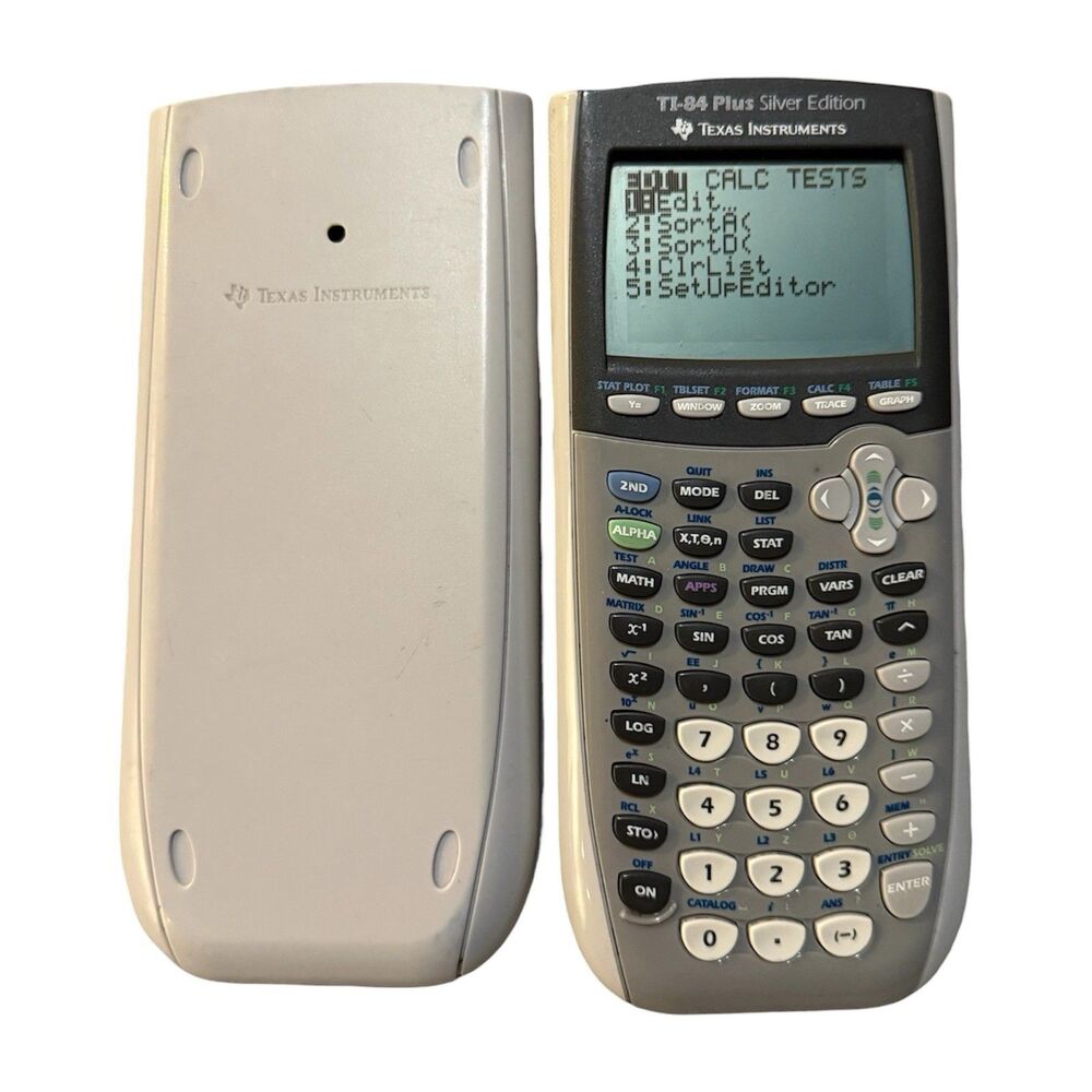 Texas Instruments TI-84 Plus SILVER EDITION Graphing Calculator w/ Cover Tested